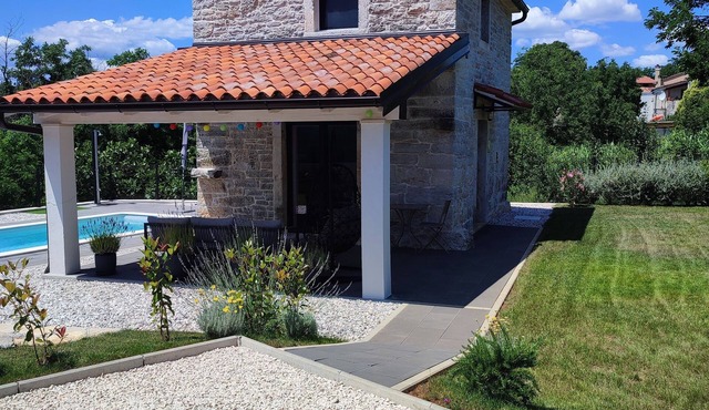 Romantic and cozy stone house, peaceful and relaxing landscape
