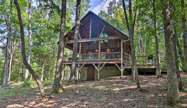 Romantic Asheville Area Cabin with Deck and Hot Tub!