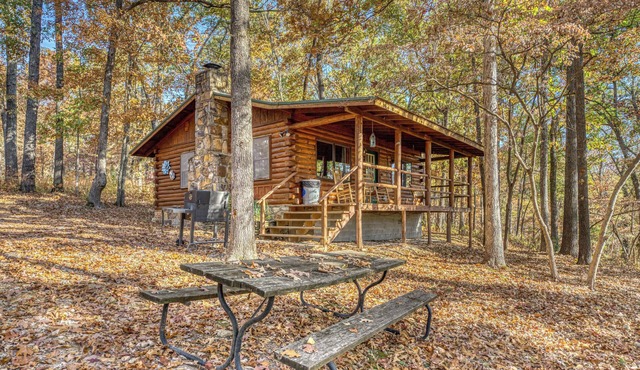 Romantic cabin getaway with Jacuzzi tub. Pet Friendly!