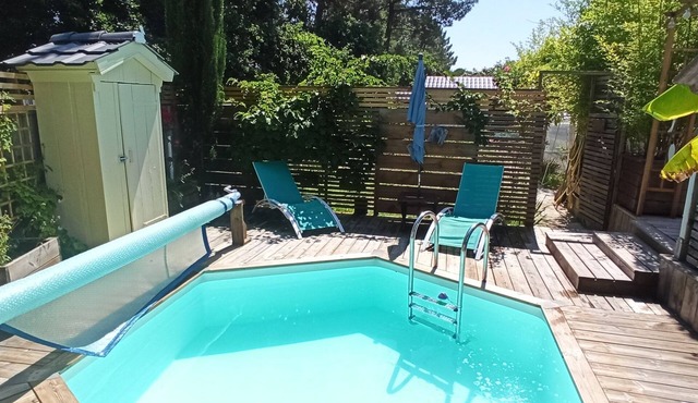 Romantic cottage with private heated pool - 2 pers - Bassin d'Arcachon