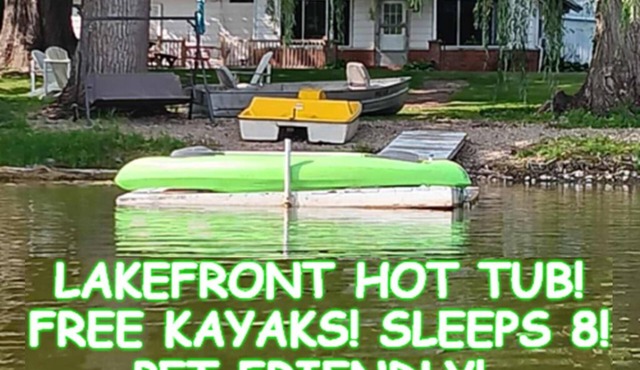 Romantic House on the Lake-Hot Tub Pet Friendly-kayaks-Fishing Boat. Sleeps 8