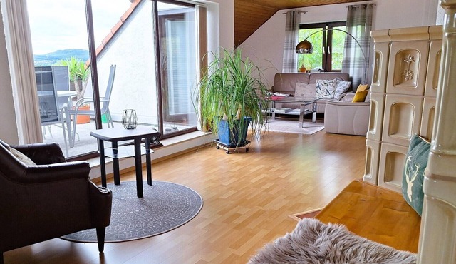 Romantic living space on 84sqm with a panoramic view of the Franconian Switzerland in Ebermannstadt