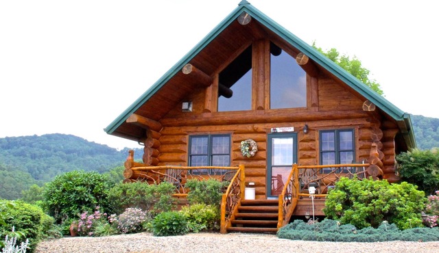 ROMANTIC LOG CABIN OPEN FOR BUSINESS MT.VIEWS, 2/1,10 MIN AVL, FP,WiFi, FIREPIT