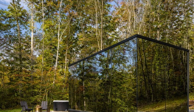 Romantic Mirrored Cabin w/Hot Tub & Sauna on 17 Private Acres