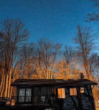 Romantic Mountainside Cozy Cabin Poconos