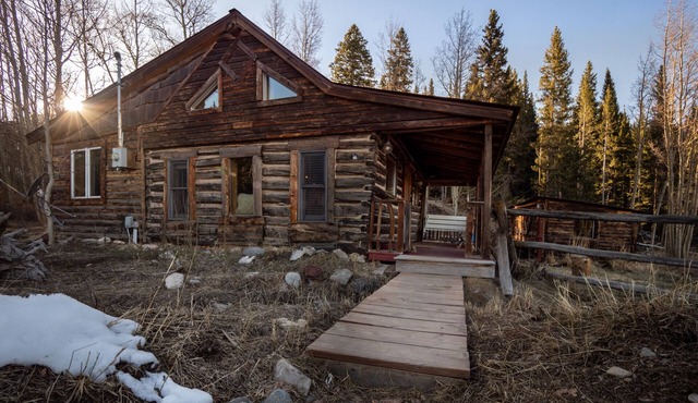 Romantic Private Log Cabin-Dogs Welcome, Fireplace, Near Breck & Hiking