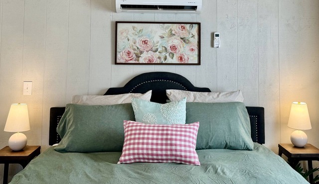 Romantic studio cottage, ride 2 Wolf Pen Gap, king, paved rd, fire pit, private.
