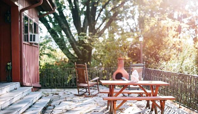 Romantic Suite Rental with Terrace and Chimenea near Gatlinburg, Tennessee