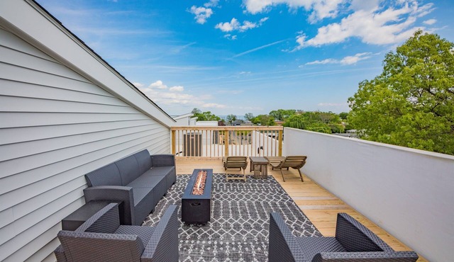 Rooftop bay and river views