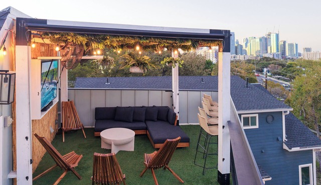 Rooftop Jungle with Skyline Views