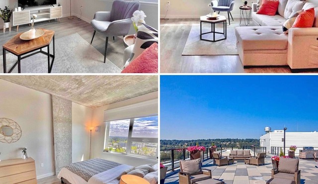 🌆Rooftop* Steps to Mall & near 200++ Eat/Bar/ Free Parking | Close to Airport/