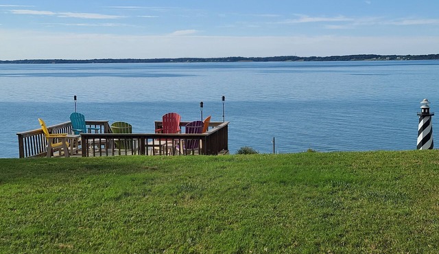 Room on river with sunset views and private beach!