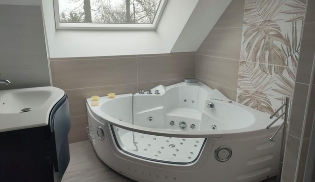 Room with outdoor spa, unlimited access, and private whirlpool spa