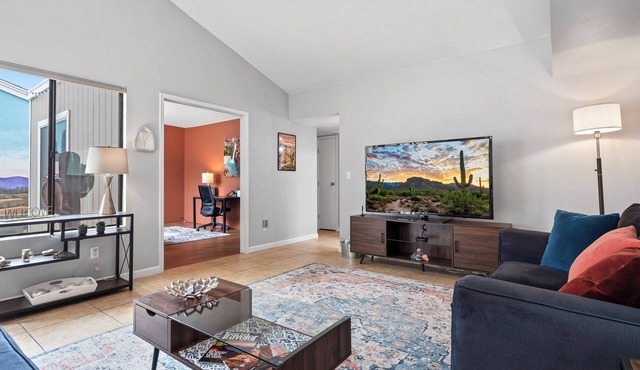 Roomy Townhouse w/Private & Fenced Backyard and Cozy Patio, Dog-Friendly!