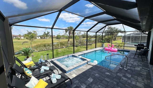 Rotonda Retreat – Heated Pool & Spa, Golf Course Views, Near Gulf Beaches