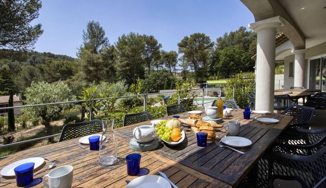 Rouvières. Heated pool, air conditioning, gym