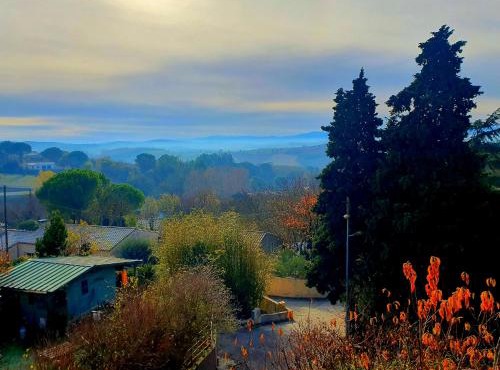 Rue Basse - village house overlooking the Pyrenees