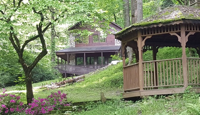 Running Branch Lodge (cabin) Nantahala,rafting,zipline,Wifi, dtv, firepit,stream