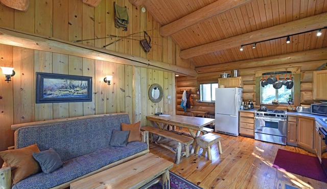 Running Wolf Cabin (1 BR) – ski trail access, pool/hot tub, and playground