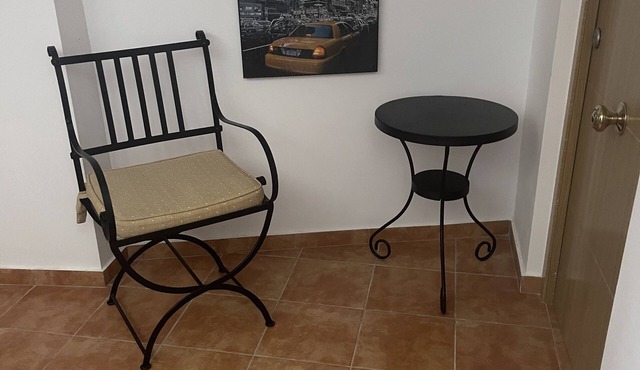 Rural apartment with patio