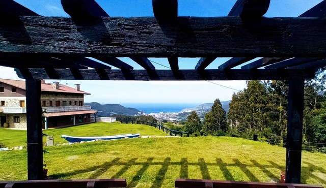 Rural apartment with sea views