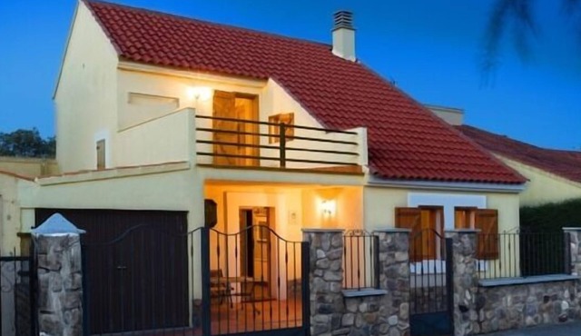 rural house with private garden and barbecue.