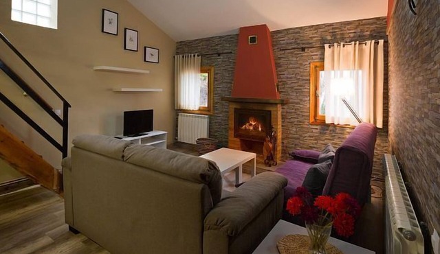 rural house with private garden and barbecue.