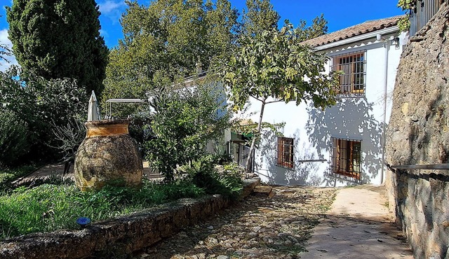 Rural house with patio and garden