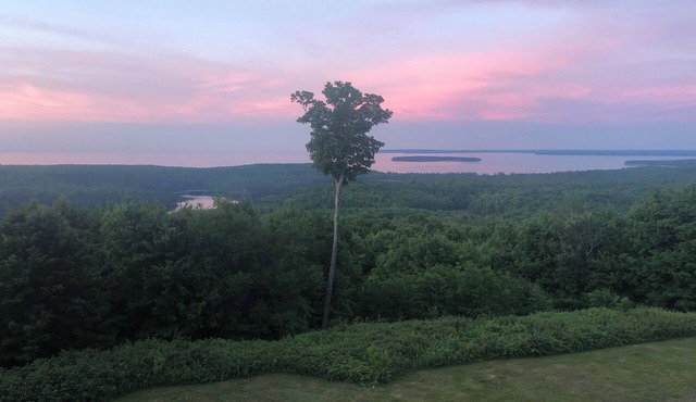 Rural Onota Hill home with amazing view of Lake Superior.