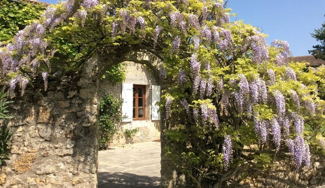 Rural stone farmhouse with large outdoor pool in quiet Dordogne hamlet