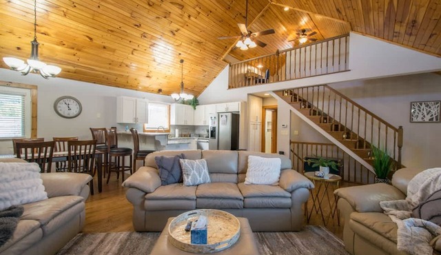Rustic 4BR w Deck Firepit Darts Near Golf