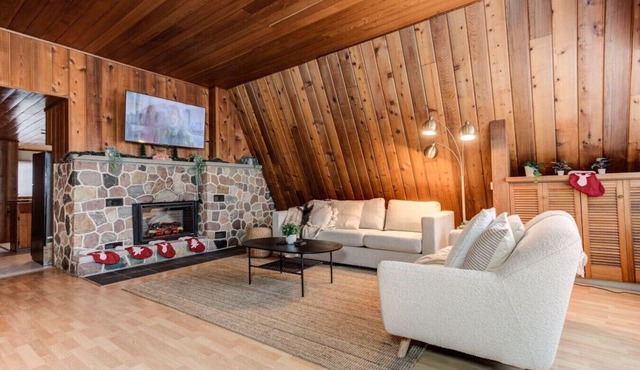 Rustic A-Frame with Hot Tub, Fire pit, and BBQ.