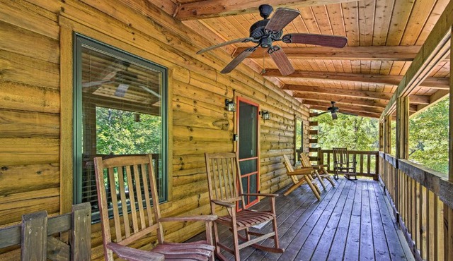 Rustic Andrews Cabin Rental with Deck and Fire Pit!