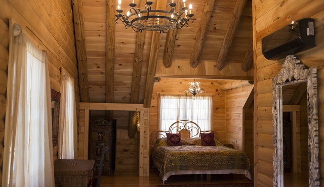 Rustic Balcony Room in Log Home Surrounded by State Forest! 11 miles from Ithaca
