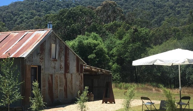 Rustic Barn on Ovens River with Bell Tent Retreat