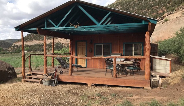 Rustic Bunkhouse with canyon views.