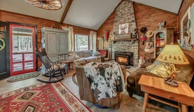 Rustic cabin at the rock.