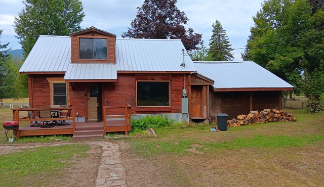 Rustic cabin built 1880s on the Clark Fork River