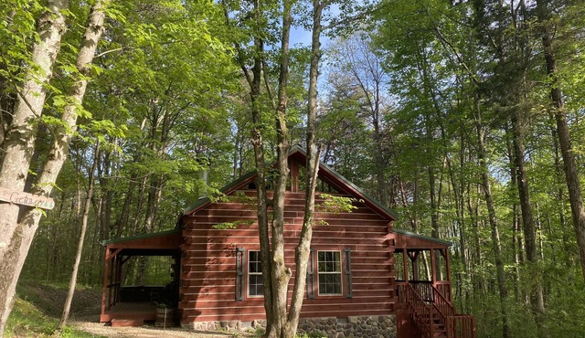 Rustic Cabin Getaway with Hot Tub, Trails & Fire Pit