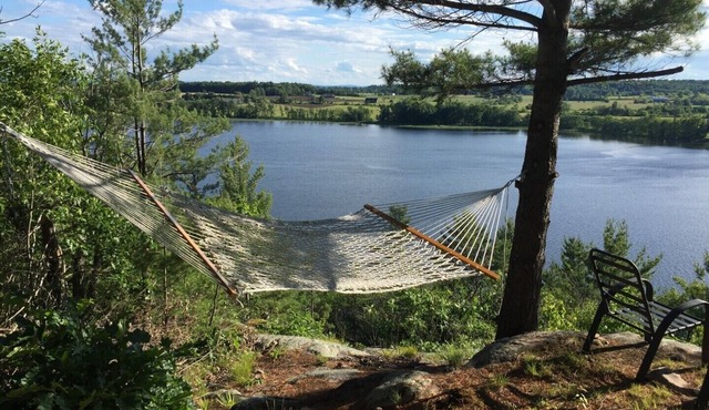 Rustic Cabin on 17 acres of wilderness-1000 ft waterfront w/Ottawa Valley view