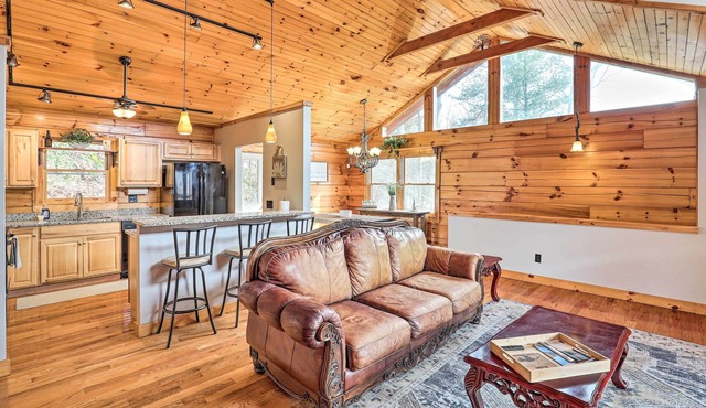Rustic Cabin w/ Mountain Views & Private Deck!