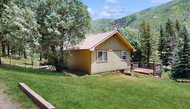 Rustic cabin with shared hot springs on the Crystal River