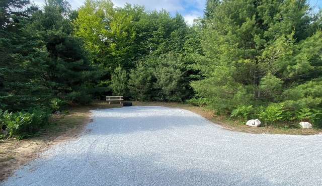 Rustic campground in De Tour Village with Large secluded lots. Site C