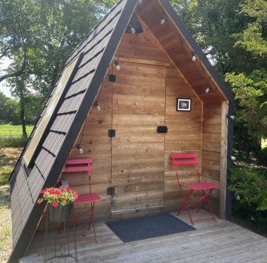 Rustic Comfort A-Frame with Outdoor Gathering Space in Humboldt, Kansas