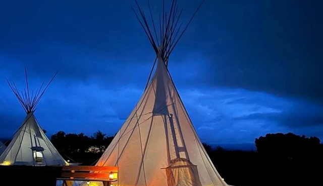 Rustic Elegance: Tipi Glamping by Wind River Mountains in Fort Washakie