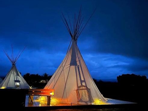 Rustic Elegance: Tipi Glamping by Wind River Mountains in Fort Washakie
