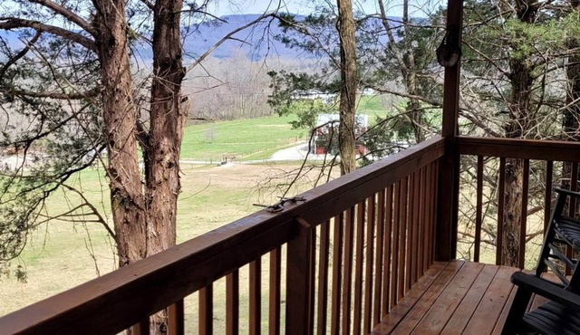 Rustic Elegance: Vintage Decor Cabin with Mountain Scenery in Sparta