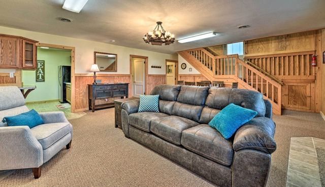 Rustic Getaway w/ Indoor Pool, Fire Pit & Backyard