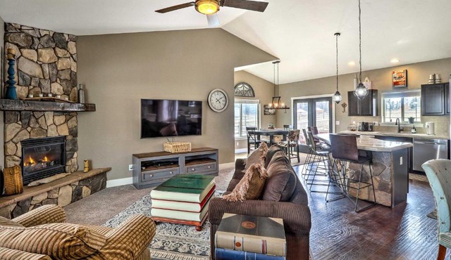 Rustic Glacier Gem with Patio, Fire Pit and Mtn Views!