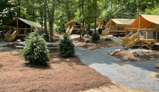Rustic Glamping Tent nestled in the beauty of the Green River Gamelands!